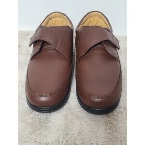 EZMART FIT Brown  Dress Shoes Skid Resistant Adjustable Strap 12.5 Inches
